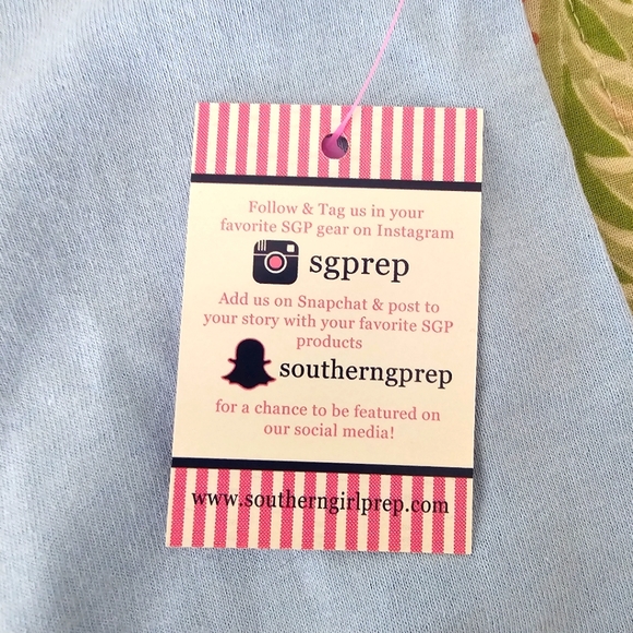 Southern Girl Prep Southern State of Mind long sleeve top size M light blue NWT - Picture 10 of 10